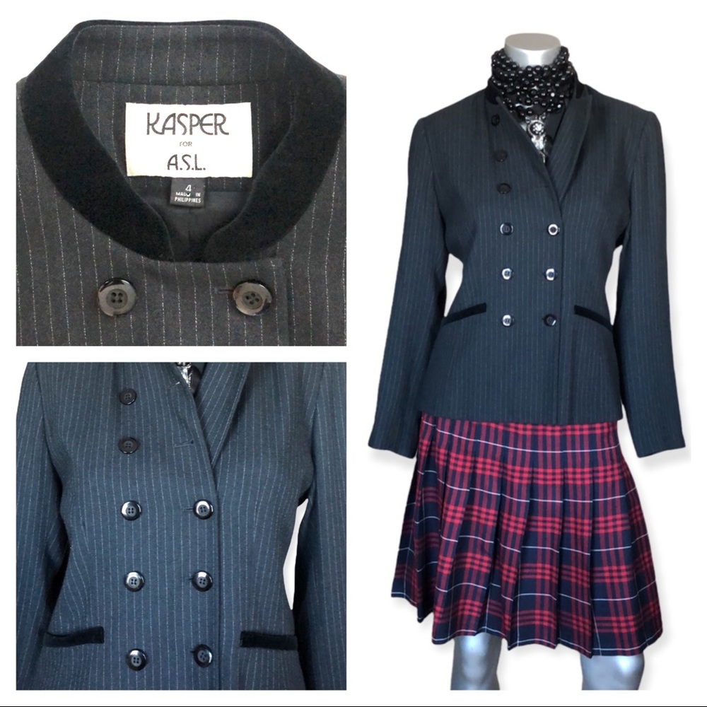 Vintage Kasper Pinstriped Blazer